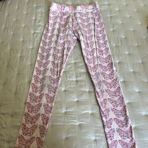 Crewcuts girls size 10 leggings pink butterfly pattern. 🦋 💗